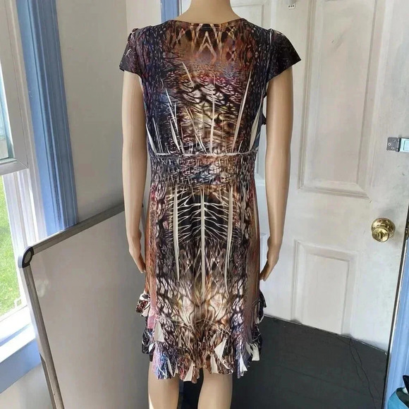 STYLE & CO WOMENS M MIDI DRESS RHINESTONES MULTI COLOR FAIRY STRETCH COMFORTABLE - Picture 5 of 8